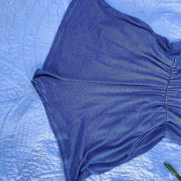 Striped Navy and White Romper, Cute and Comfy!!! - Picture 4 of 8